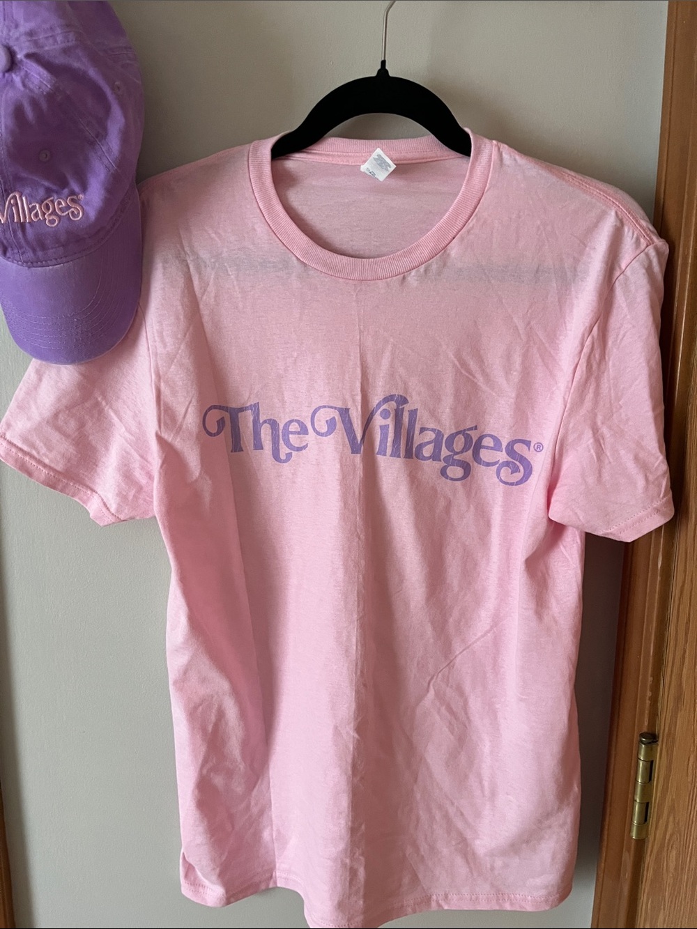 The Villages 2 piece t shirt and baseball hat size Small